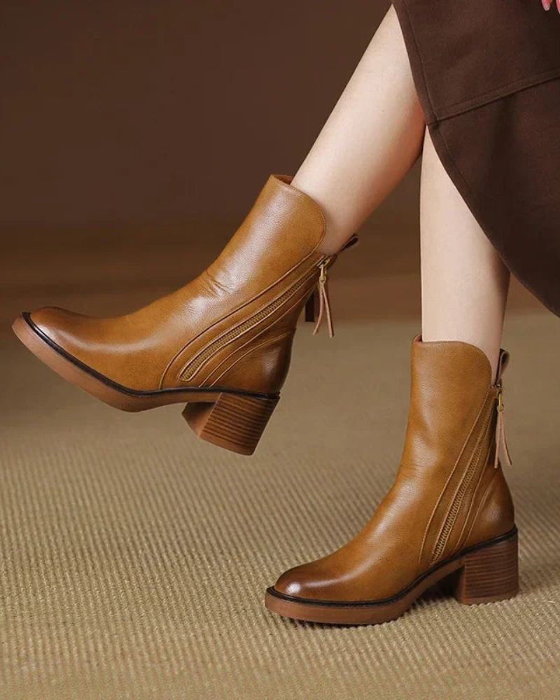 Clara | Vegan Leather Ankle Boots