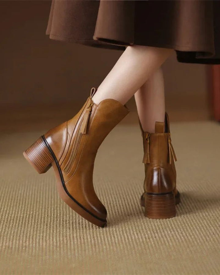 Clara | Vegan Leather Ankle Boots