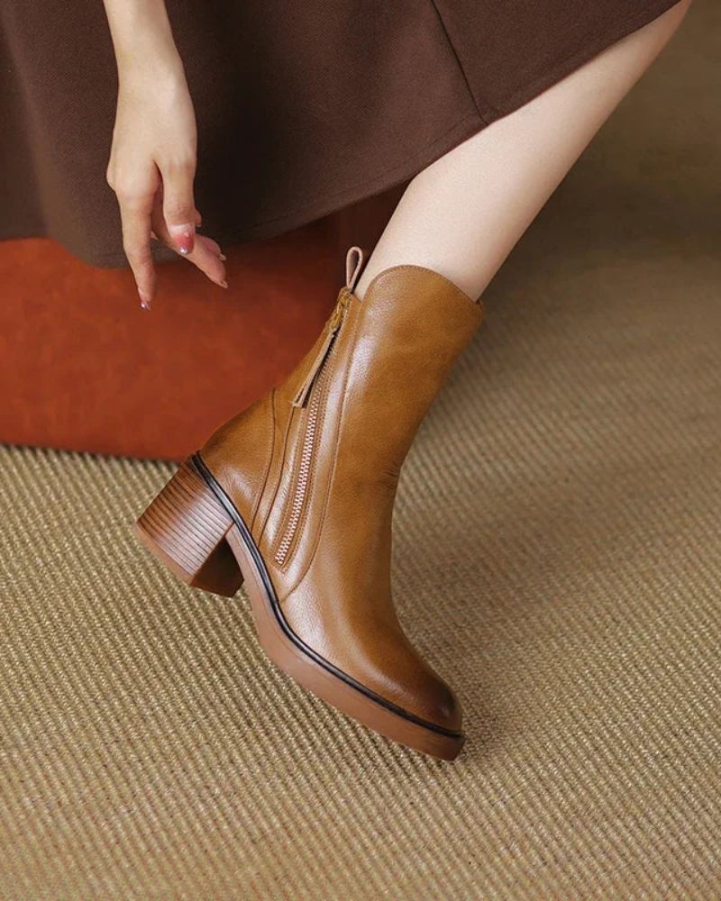 Clara | Vegan Leather Ankle Boots