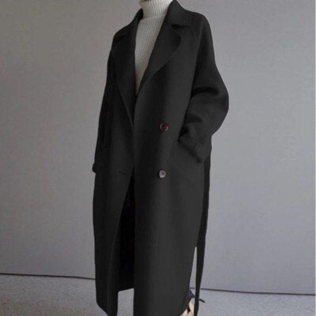 Elena | Tailored Wool-Blend Long Coat