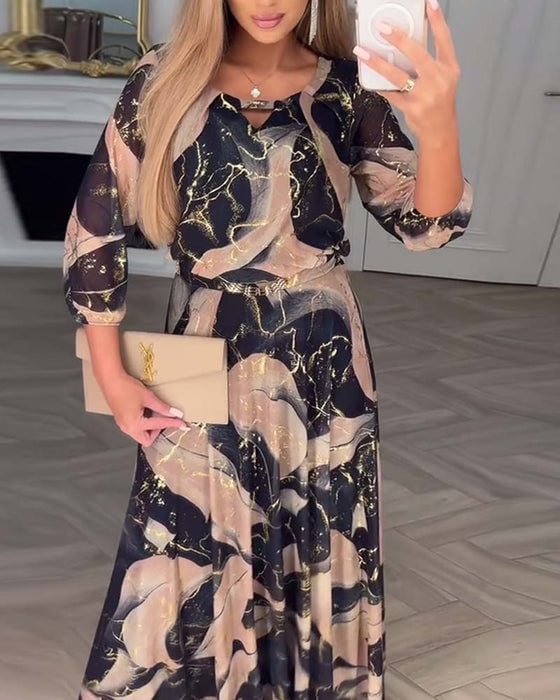 Colette | Printed Chiffon Maxi Dress