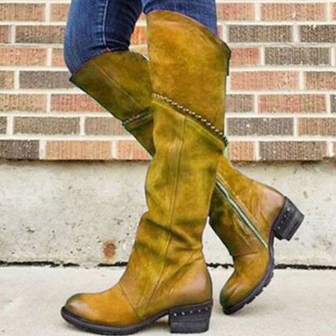 Élise | Studded Knee-High Boots
