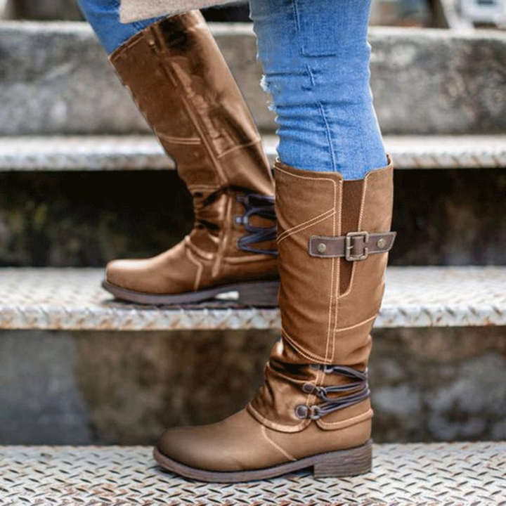 Clara | Tall Buckle Boots