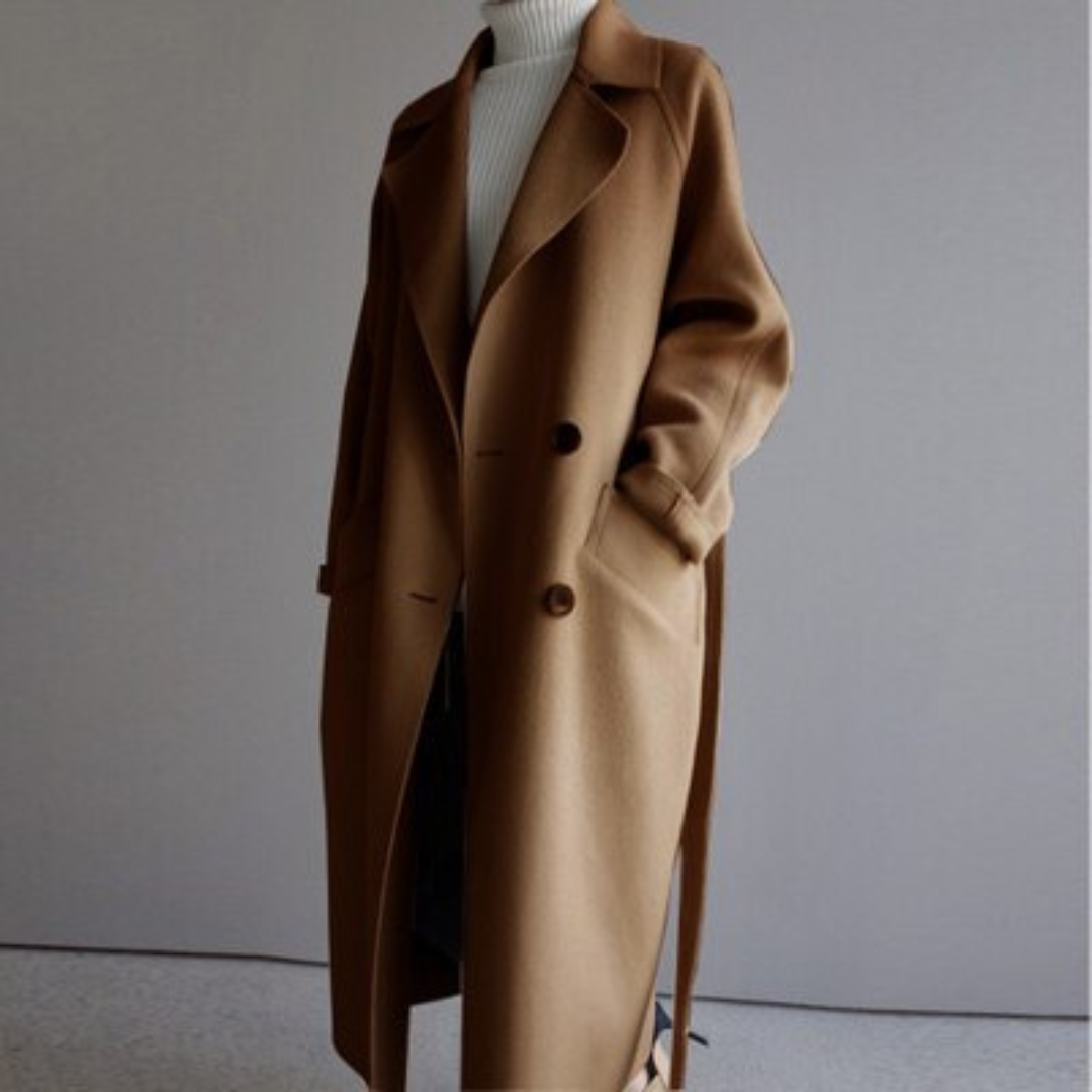 Elena | Tailored Wool-Blend Long Coat