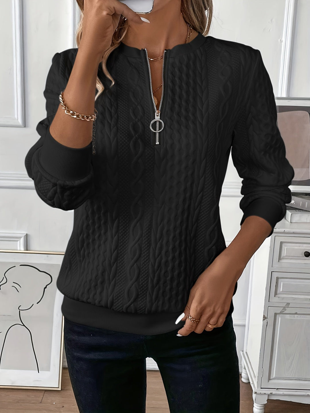 Astrid | Half-Zip Soft Knit