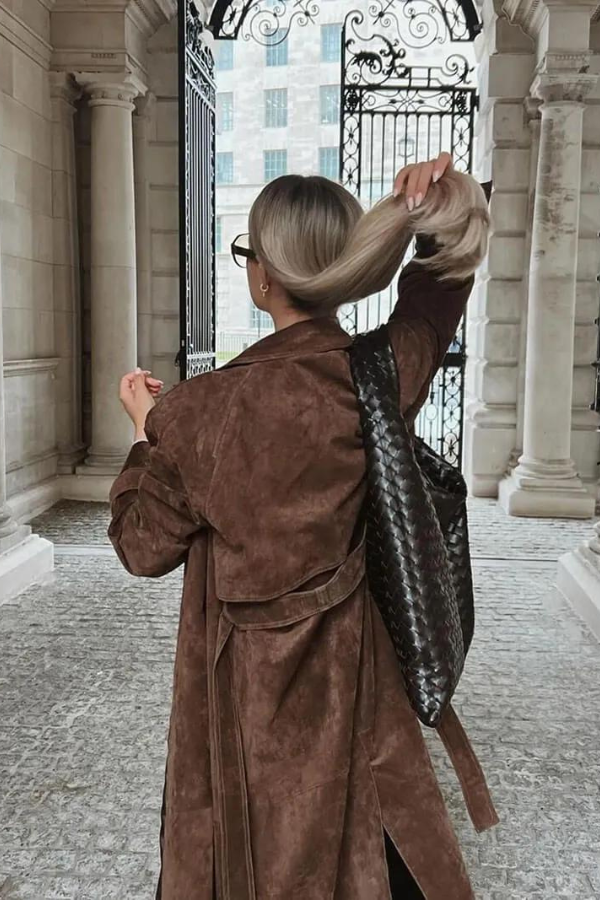 Liora Suede Trench