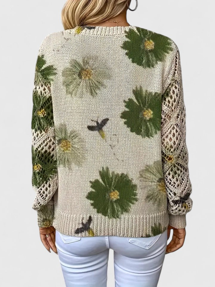 Lydia | Floral Knit Sweater