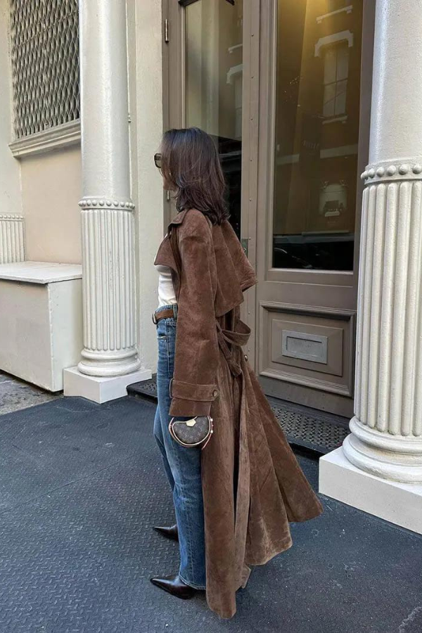 Liora Suede Trench