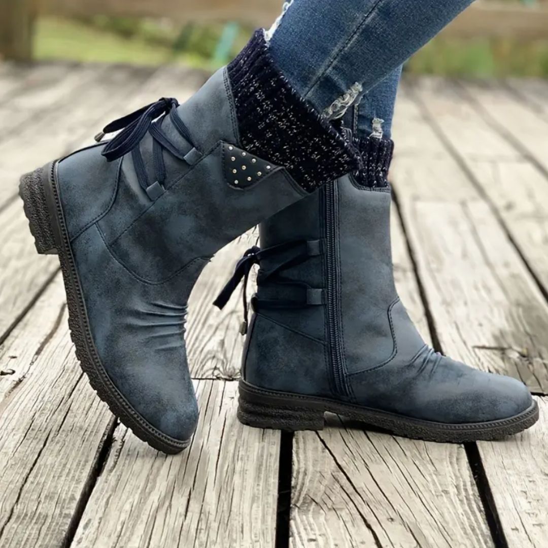 Sabine | Mid-Calf Lace Boots