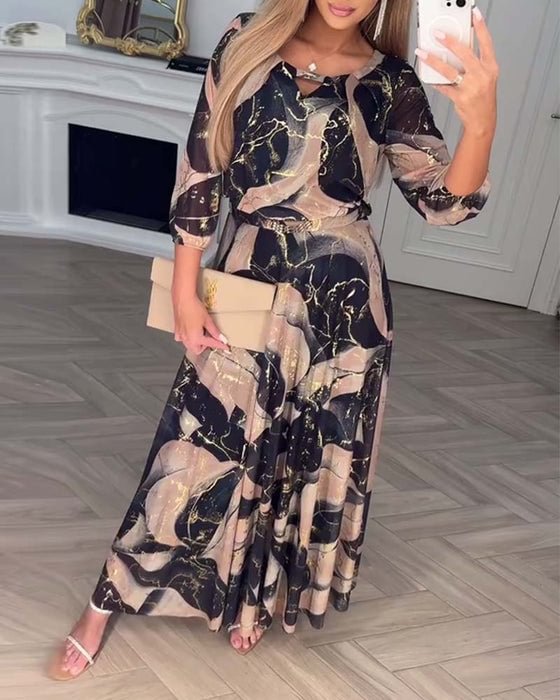 Colette | Printed Chiffon Maxi Dress