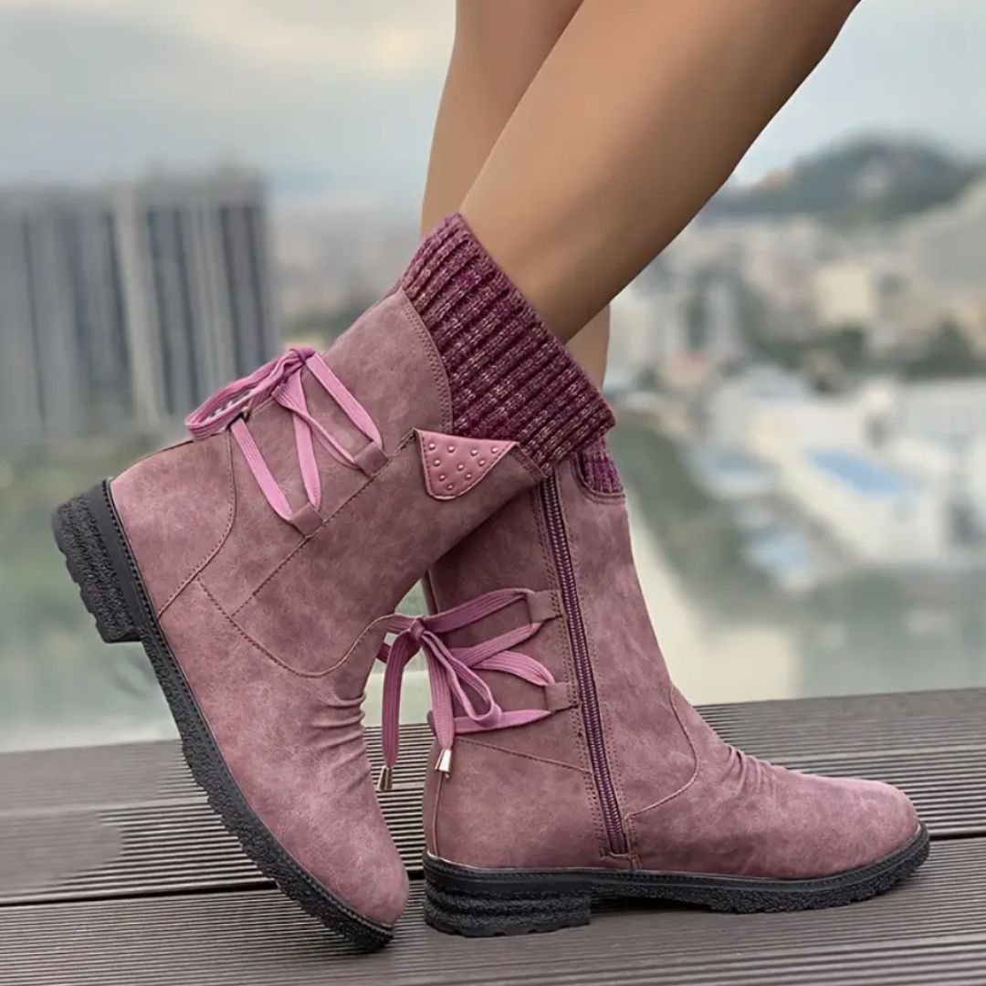 Sabine | Mid-Calf Lace Boots