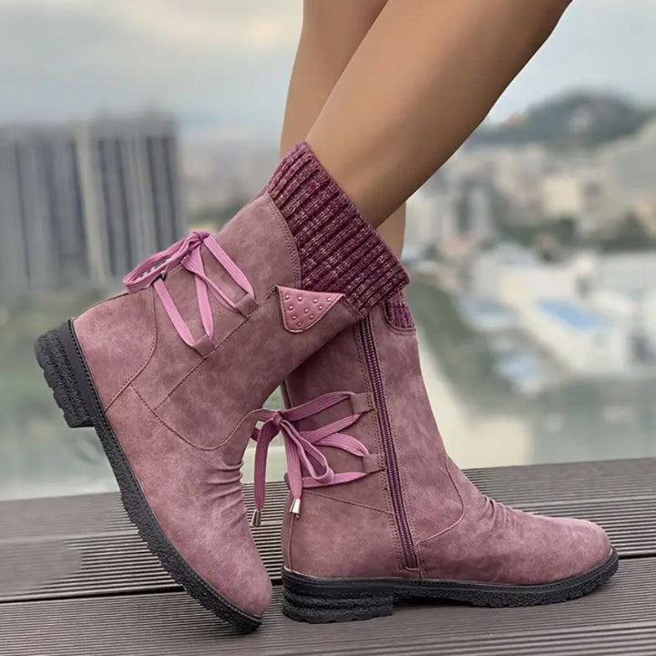 Sabine | Mid-Calf Lace Boots