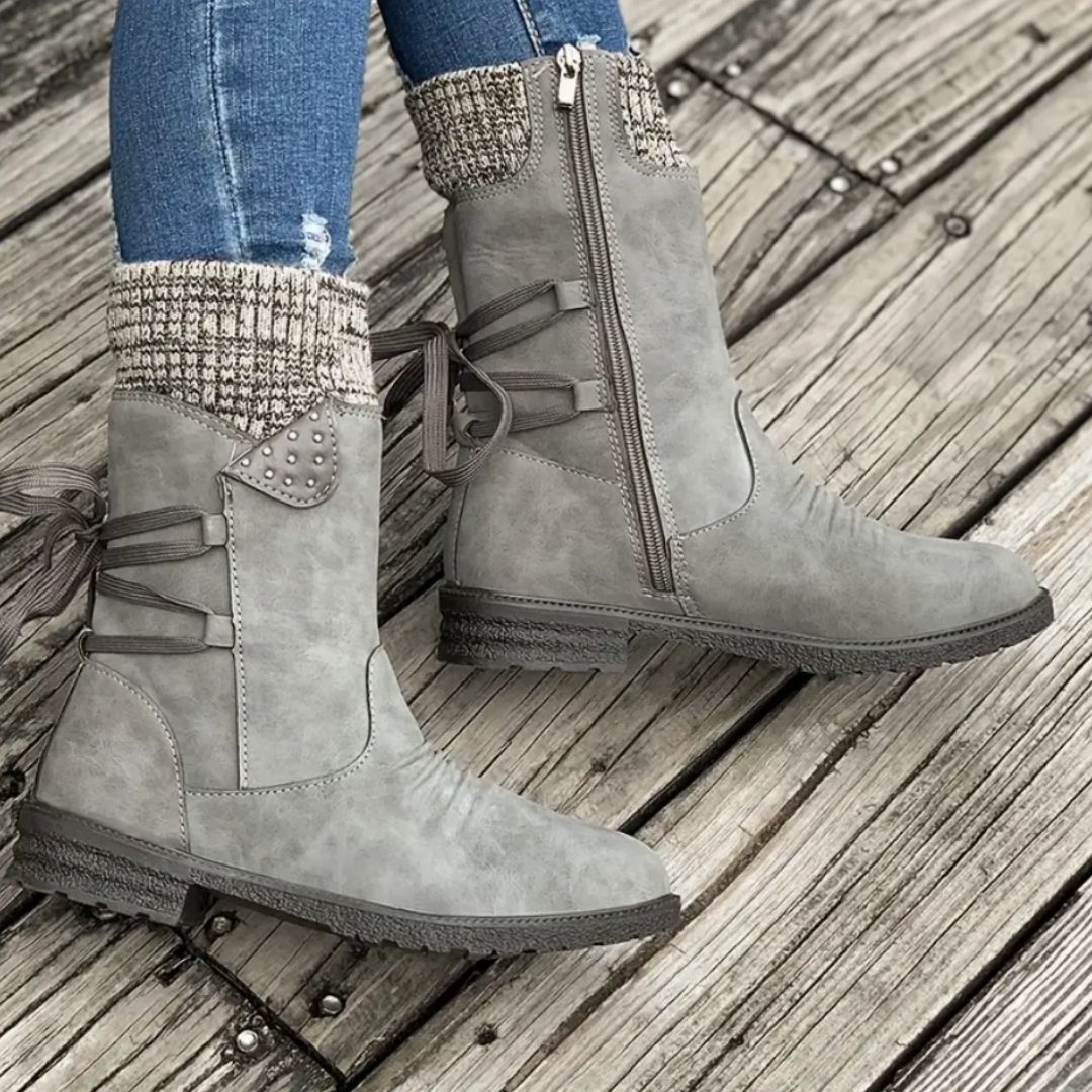 Sabine | Mid-Calf Lace Boots