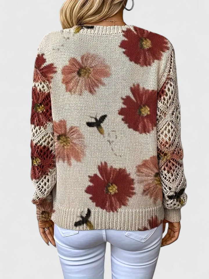 Lydia | Floral Knit Sweater