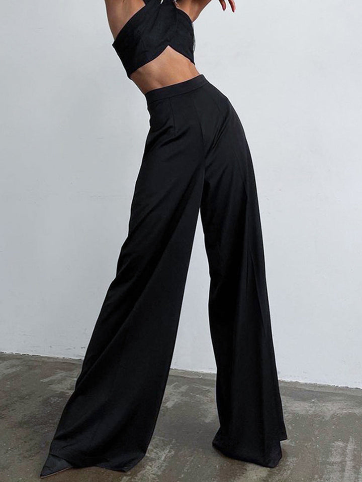 Solstice Satin Trousers — Fluid Refinement