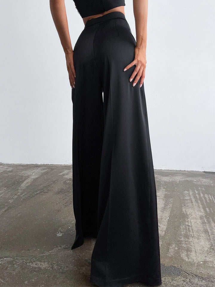 Solstice Satin Trousers — Fluid Refinement