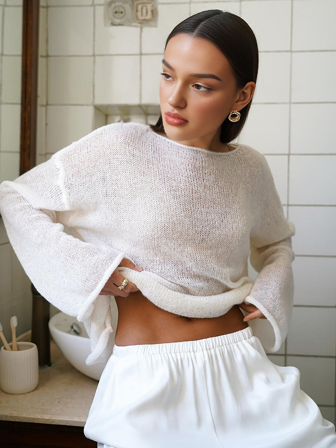 Liora Top – Draped Knit