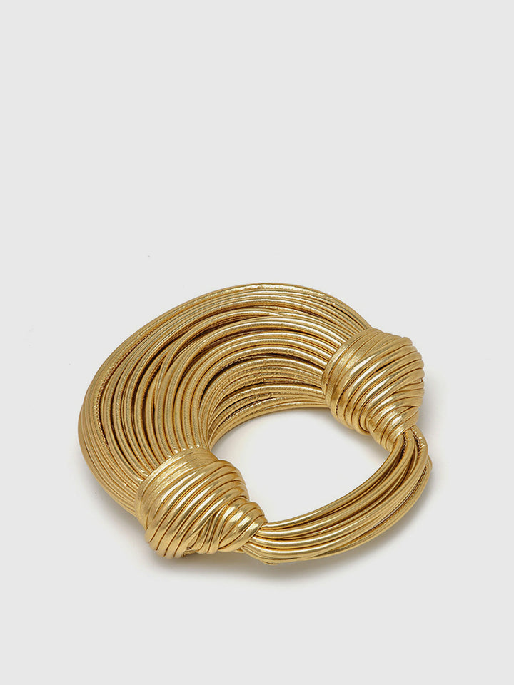 Élodie Hoop Bag – Golden Twisted Handle