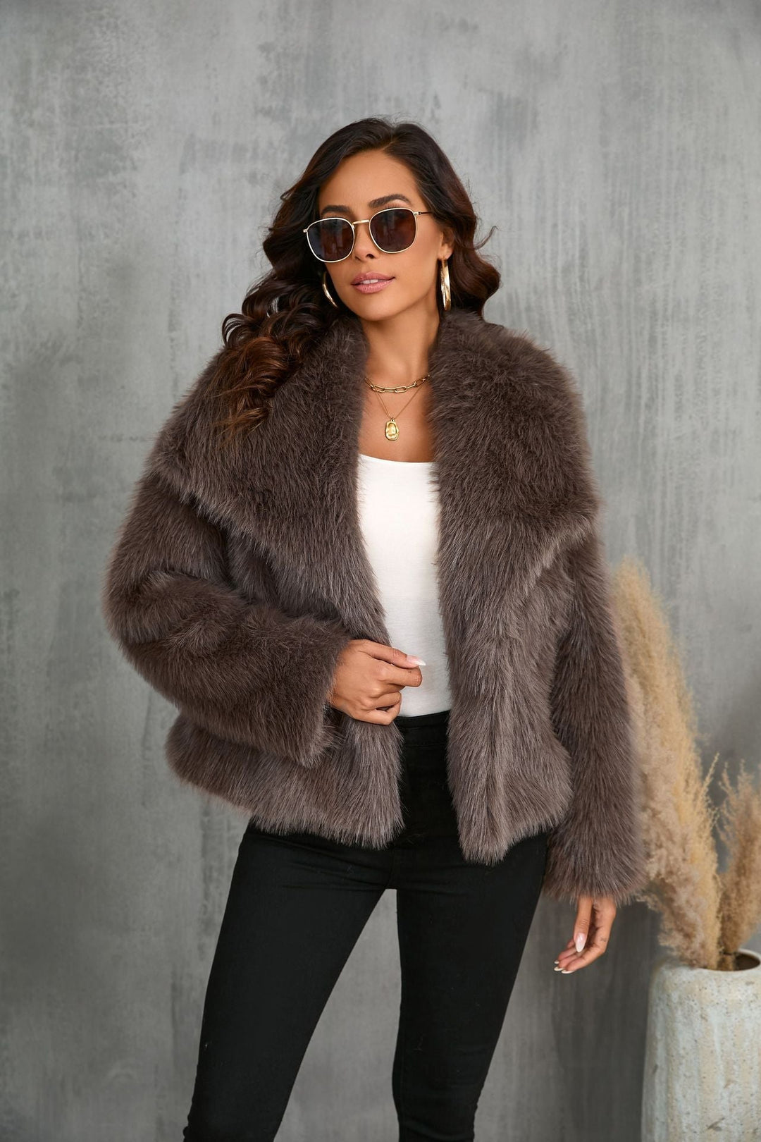 Elna Faux Fur Coat