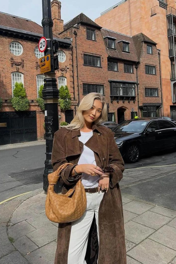 Liora Suede Trench