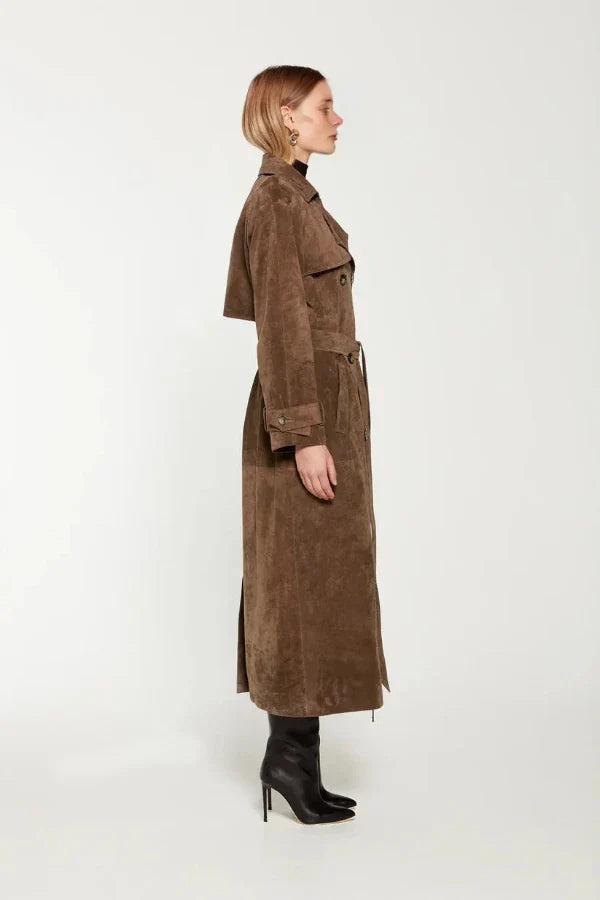 Liora Suede Trench