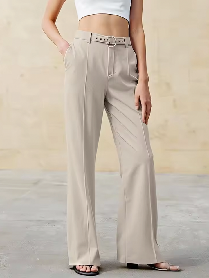 Arden Pants – Belted Straight Leg
