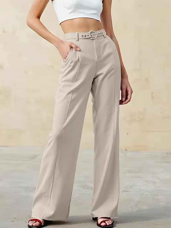 Arden Pants – Belted Straight Leg