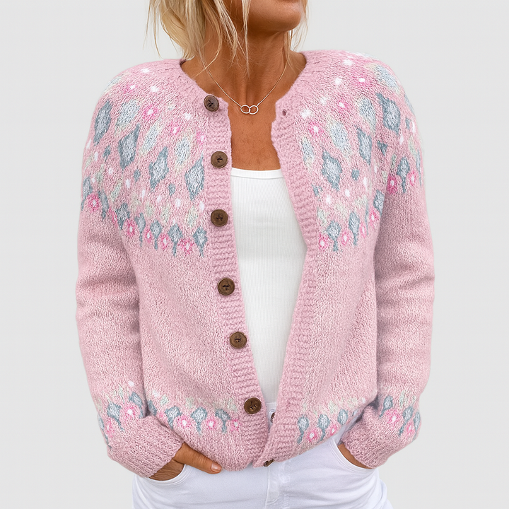 Amélie | Patterned Knit Cardigan
