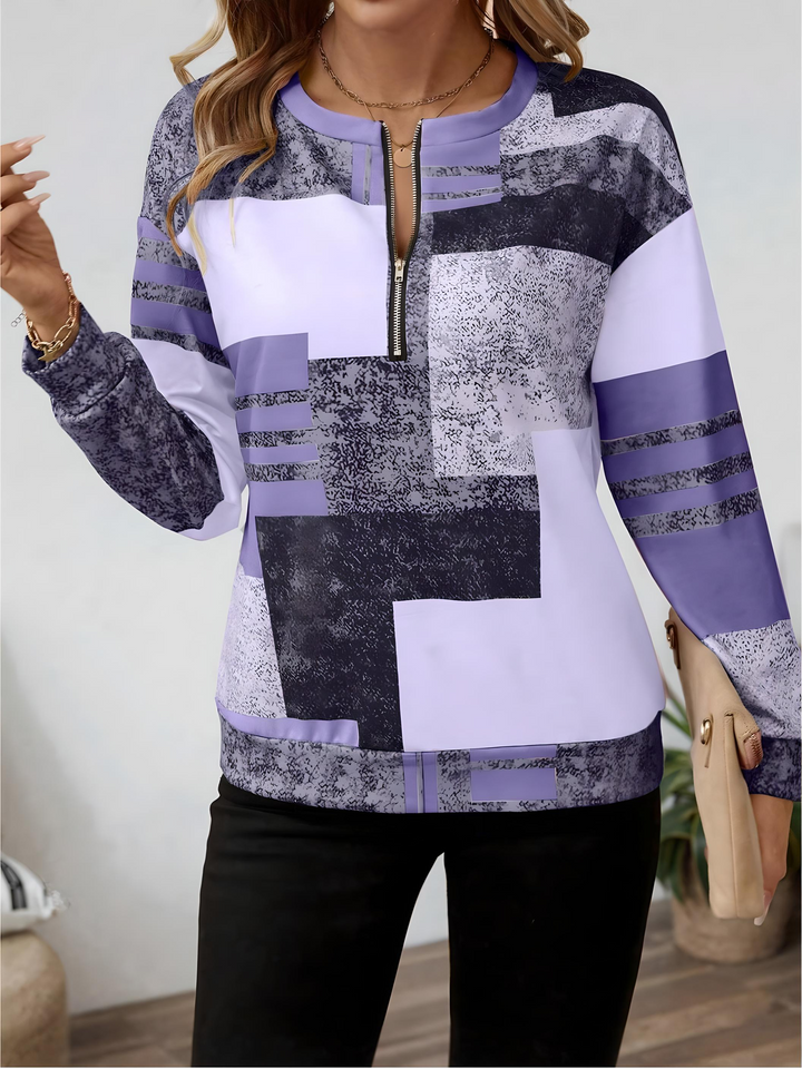 Solvi | Colourblock Half-Zip Sweatshirt