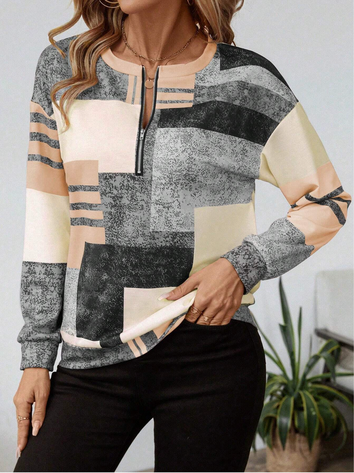 Solvi | Colourblock Half-Zip Sweatshirt
