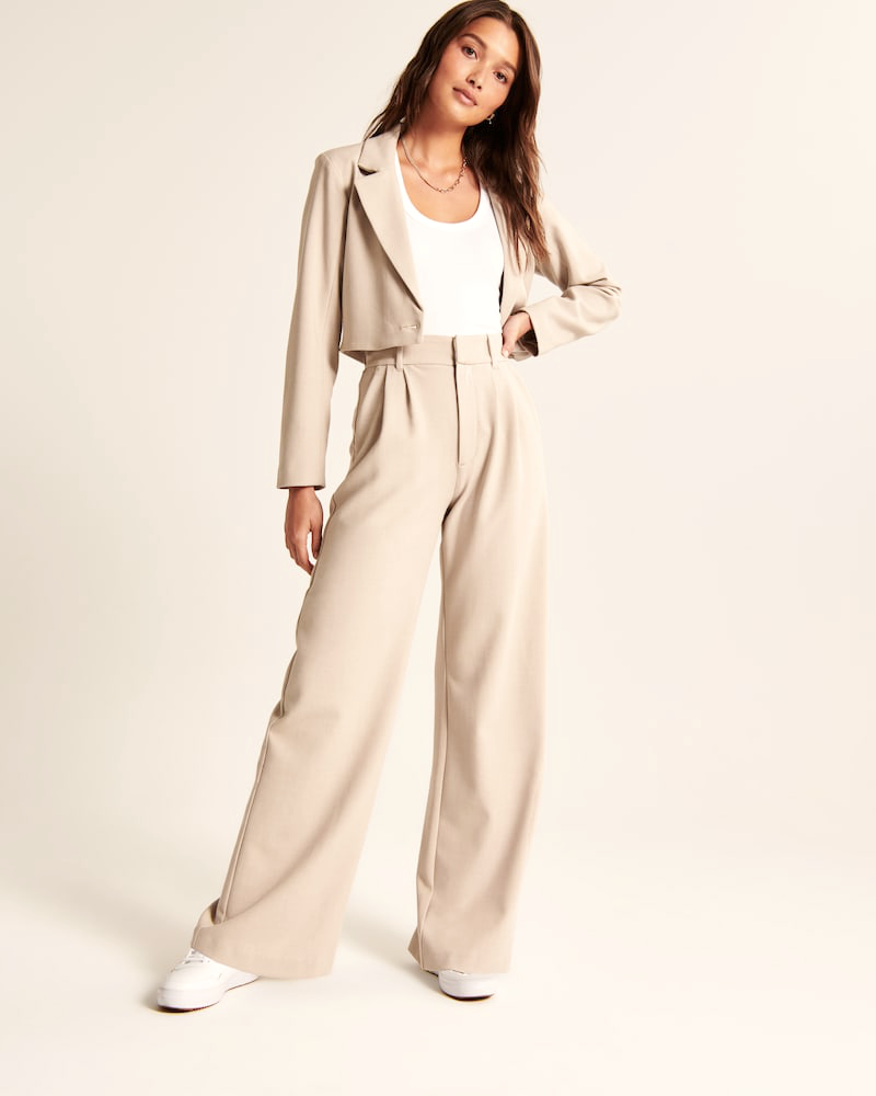 Aurora Pants – Wide Leg Beige