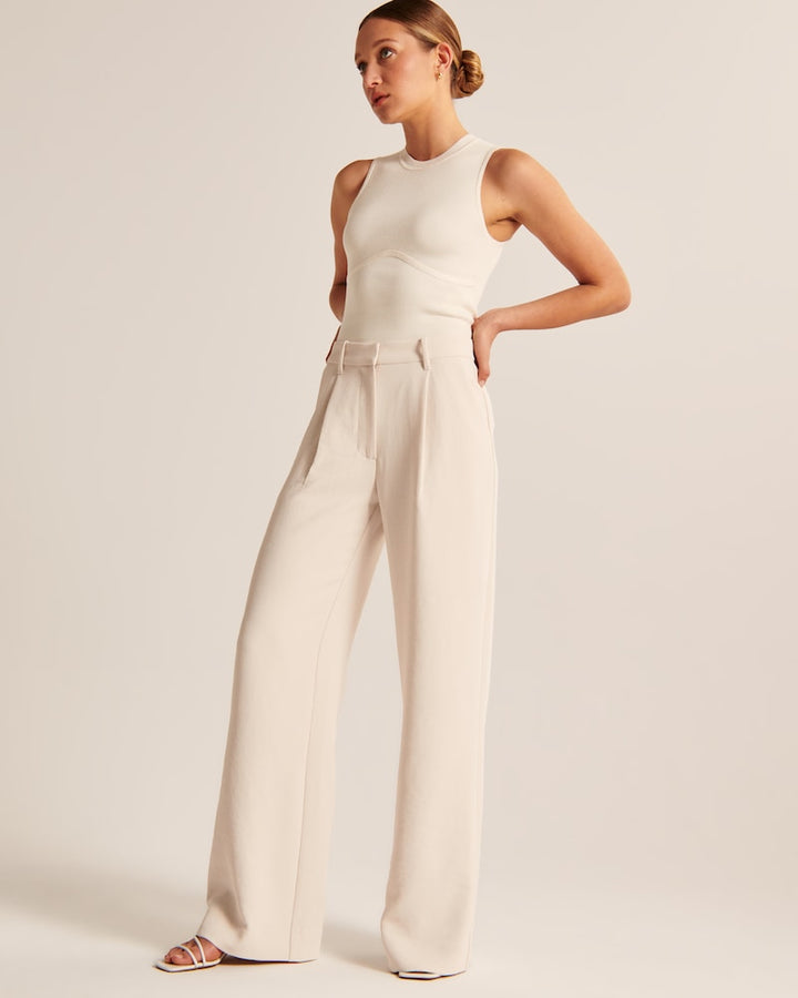 Aurora Pants – Wide Leg Beige