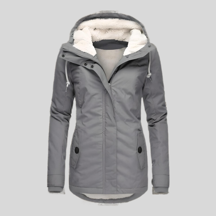 Alina | Waterproof Long Jacket with Hood and Lining