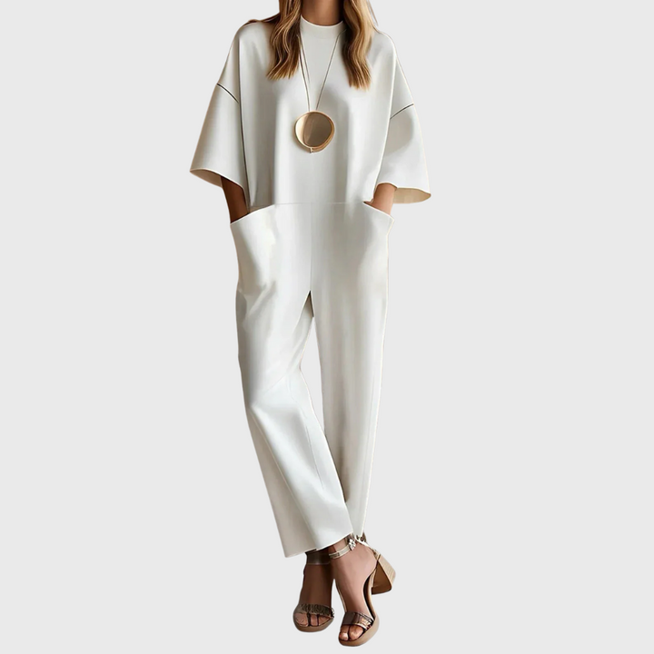 Maren | Short-Sleeve Tailored Jumpsuit