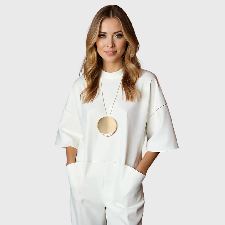 Maren | Short-Sleeve Tailored Jumpsuit