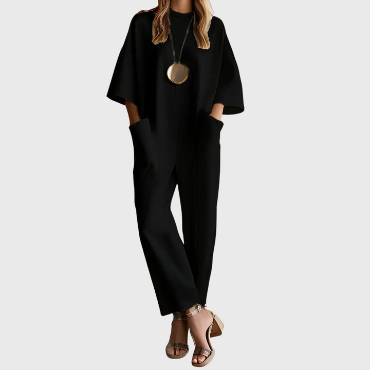 Maren | Short-Sleeve Tailored Jumpsuit