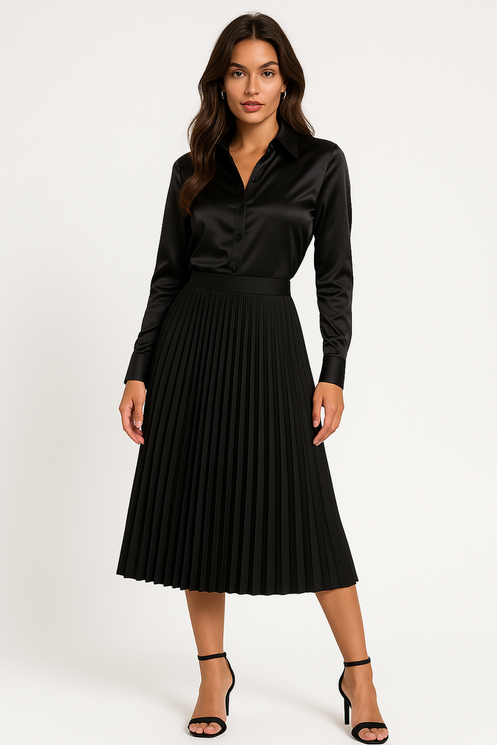 Valentina Skirt – Pleated Sheen