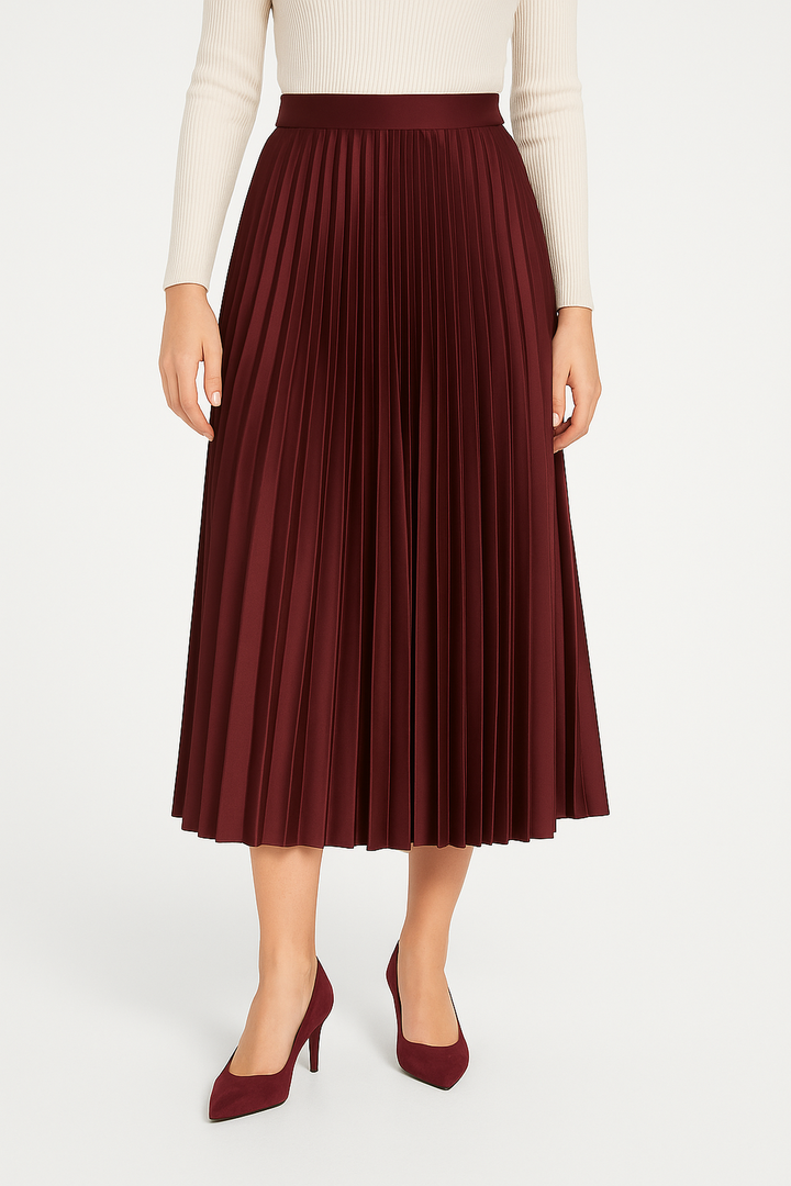 Valentina Skirt – Pleated Sheen