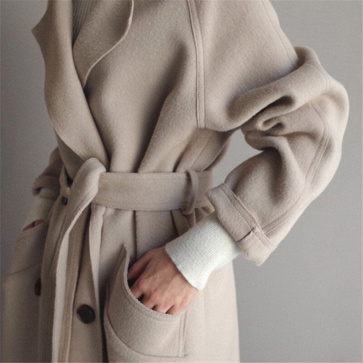Elena | Tailored Wool-Blend Long Coat