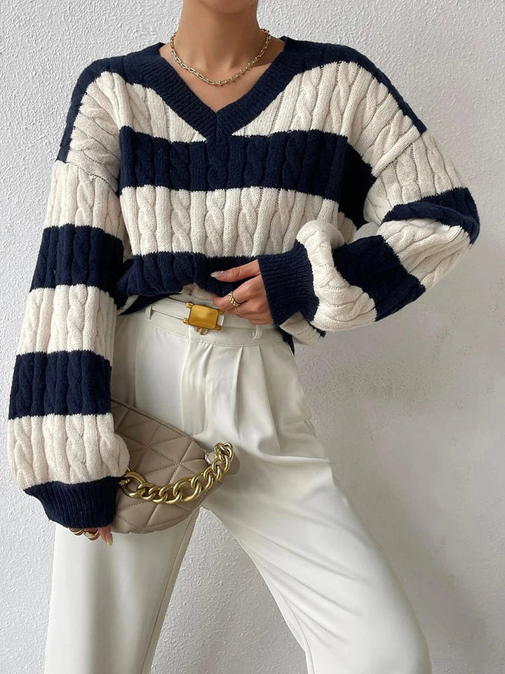 Solvi Top – Striped Knit