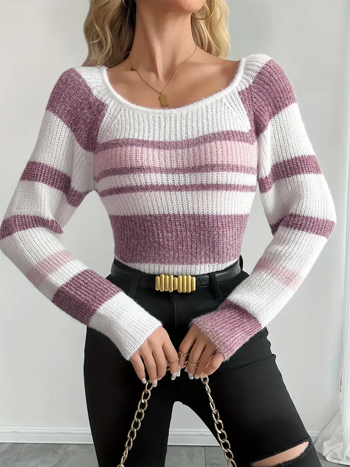 Arden Sweater – Striped Knit