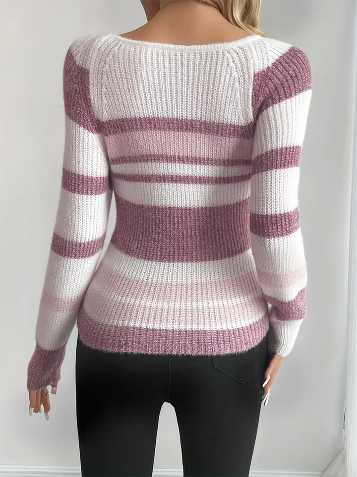 Arden Sweater – Striped Knit