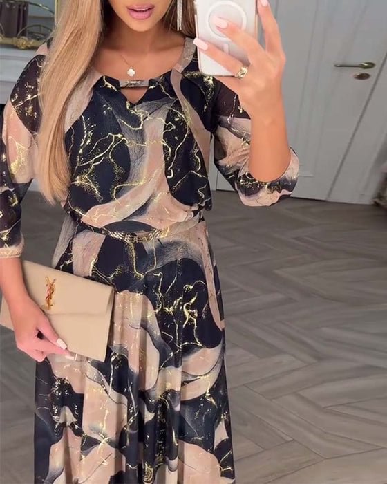 Colette | Printed Chiffon Maxi Dress