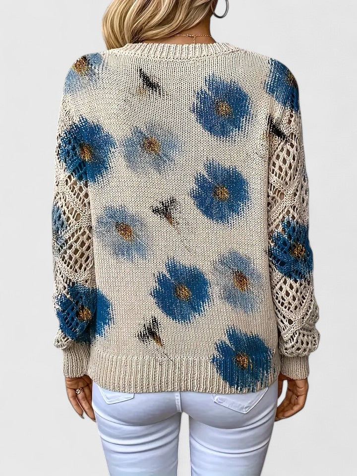 Lydia | Floral Knit Sweater